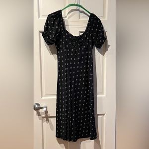 Madewell Puff-Sleeve Floral MIDI Dress